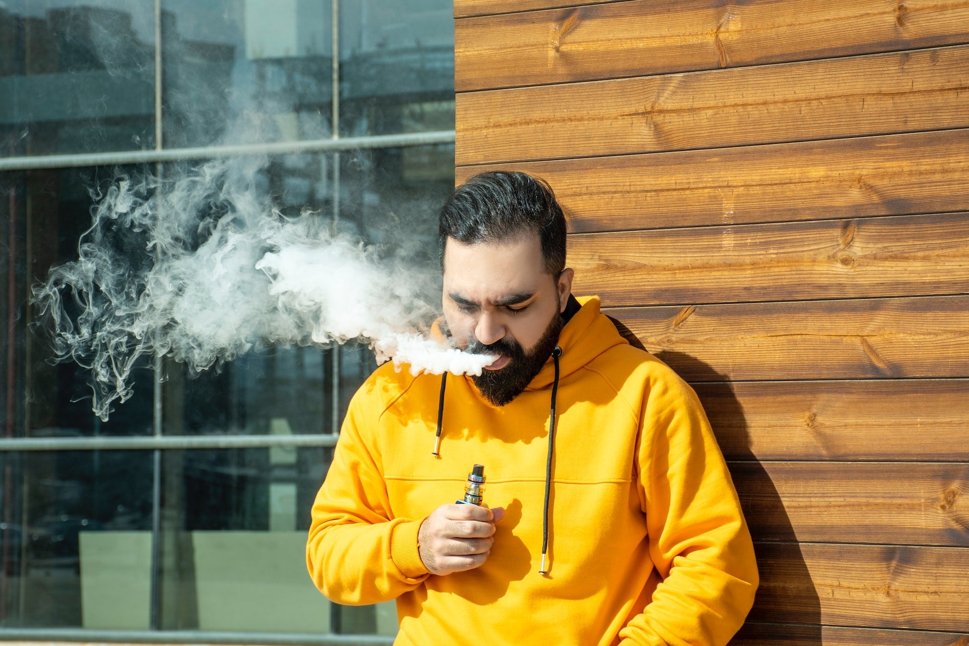 man vaping