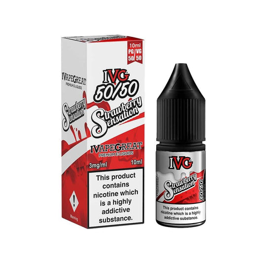 IVG Strawberry Sensation TPD eJuice - 10ml - V8PR.uk