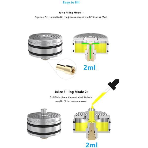 VandyVape MAZE Sub-Ohm BF RDA / Squonk Tank - V8PR.uk