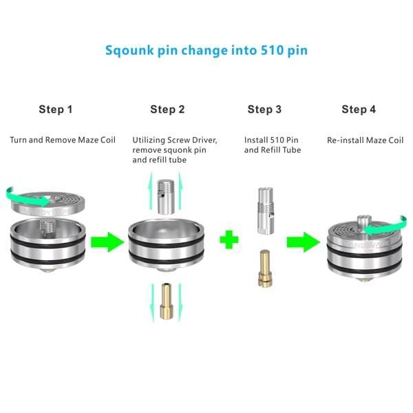 VandyVape MAZE Sub-Ohm BF RDA / Squonk Tank - V8PR.uk