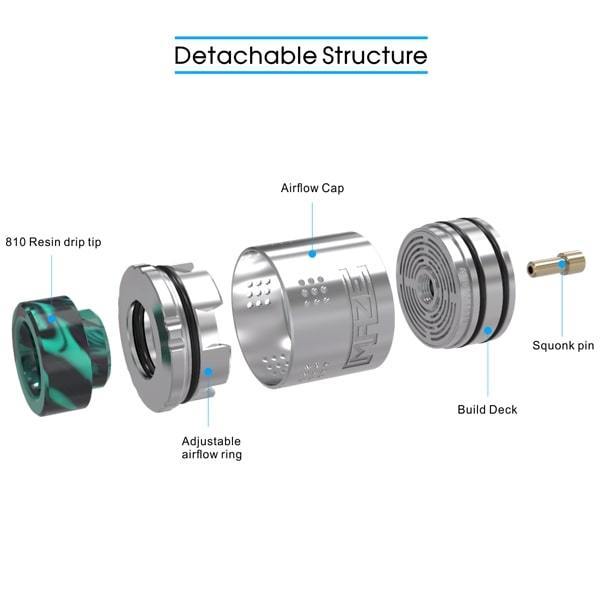 VandyVape MAZE Sub-Ohm BF RDA / Squonk Tank - V8PR.uk