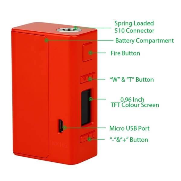 Aspire NX100 100W TC Box MOD - V8PR.uk