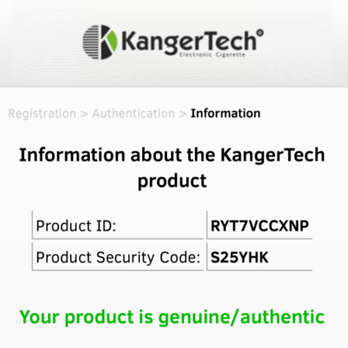 KangerTech EVOD 650mAh Battery - V8PR.uk