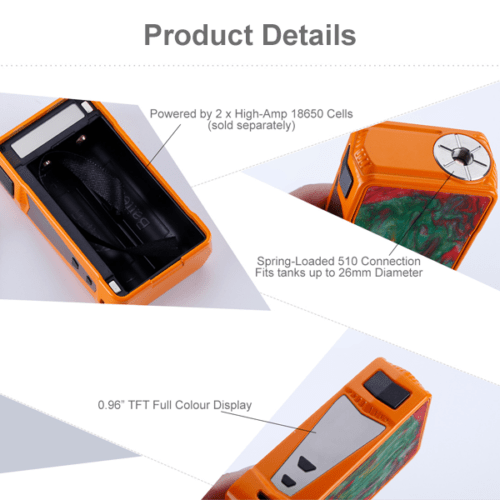 Sigelei KAOS Z 200W TC Box MOD - ReZin Edition - V8PR.uk