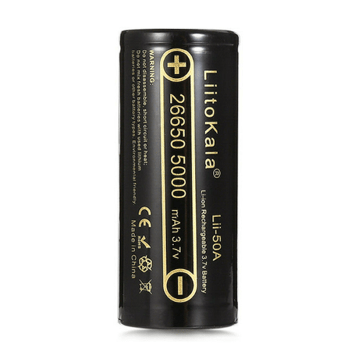 LiitoKala 5000mAh 50A 26650 Battery Cell - V8PR.uk