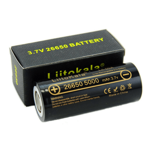 LiitoKala 5000mAh 50A 26650 Battery Cell - V8PR.uk