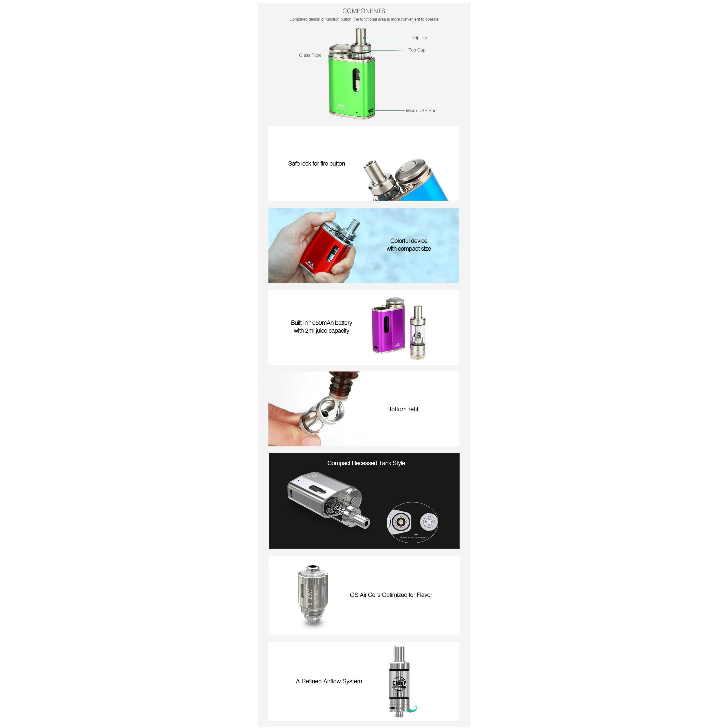 Eleaf iStick Pico Baby Kit - V8PR.uk