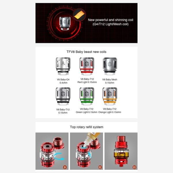 SMOK TFV12 Baby Prince Sub-Ohm Tank - V8PR.uk