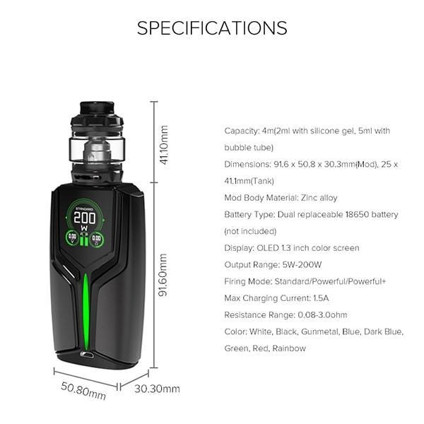 WOTOFO x RigMOD FLUX 200W Kit - V8PR.uk