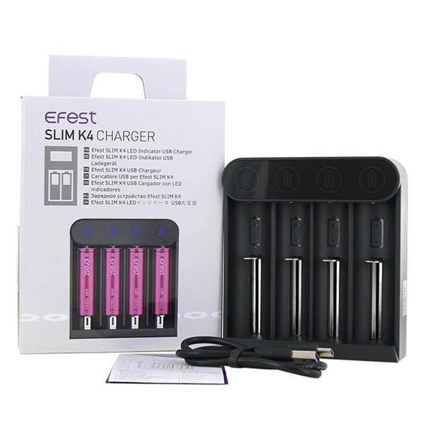 Efest Slim K4 Intelligent USB Battery Charger - V8PR.uk