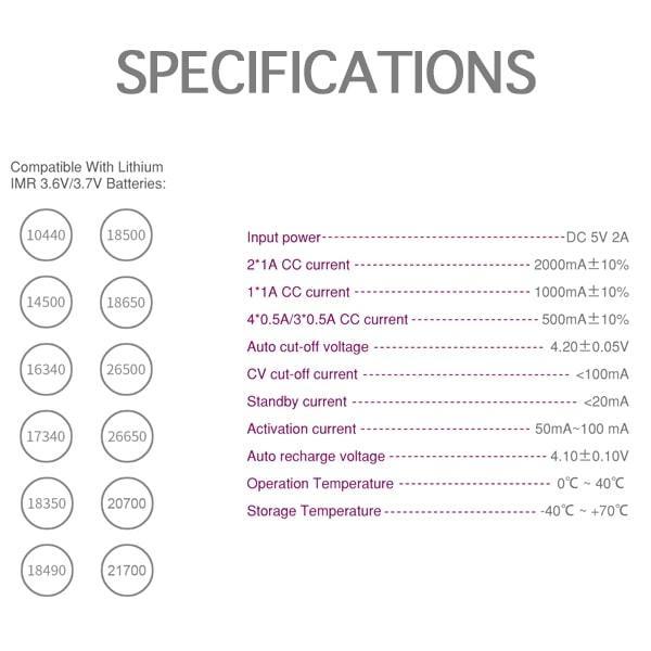 Efest Slim K4 Intelligent USB Battery Charger - V8PR.uk