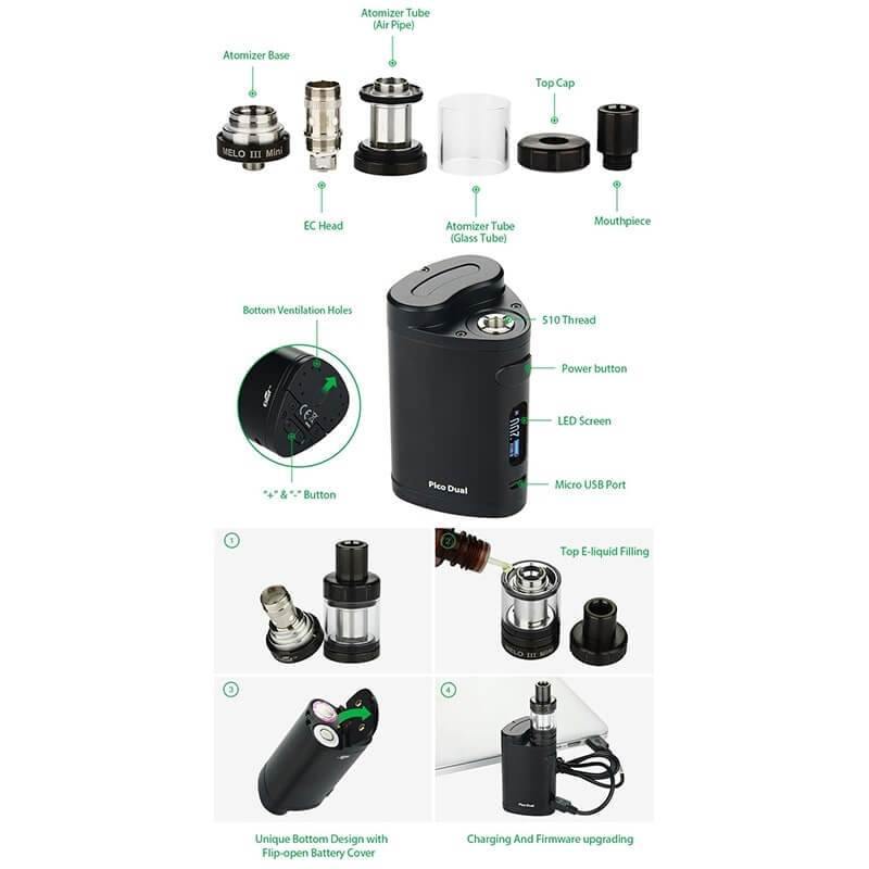Eleaf iStick Pico DUAL 200W TC Kit - V8PR.uk